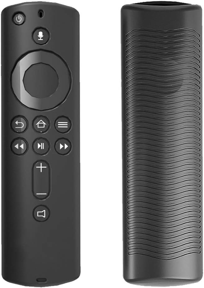biaobiaoc/Protective Case 5.9 Inch Cover Soft Silicone Skin Sleeve Shockproof Anti-Slip Replacement for Amazon Fire TV Stick 4K Remote Control (Black)