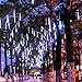 Amicool Meteor Shower Lights, Falling Rain Lights/Icicle Snow String Lights 30cm 8 Tubes 144 Waterproof LEDs Wedding Party Holiday Christmas Decorations(White)