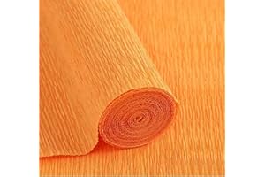 LCREATE LCREATE LCREATE Crepe Paper Roll 8.2ft Long 17 Inch Wide for Wedding Ceremony Various Large Festivals Decoration (Orange)