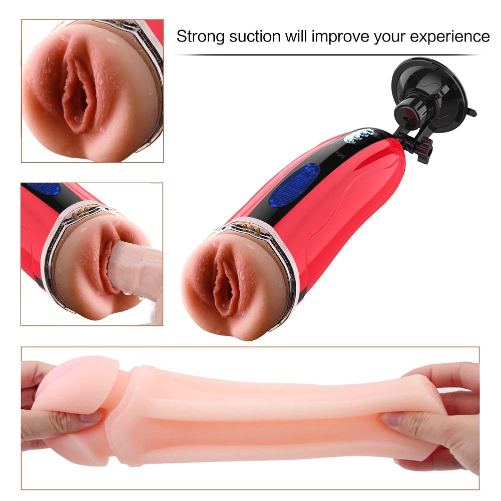 Urnight - Massaggiatore per uomini, con funzione di riscaldamento automatico, 10 modalità di vibrazione