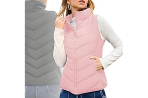 Holdretain Puffer Jacket, 2026 New Cozy Without Bulk Puffer Vest, Puffer Vest Women Sleeveless Zip Up Outerwear