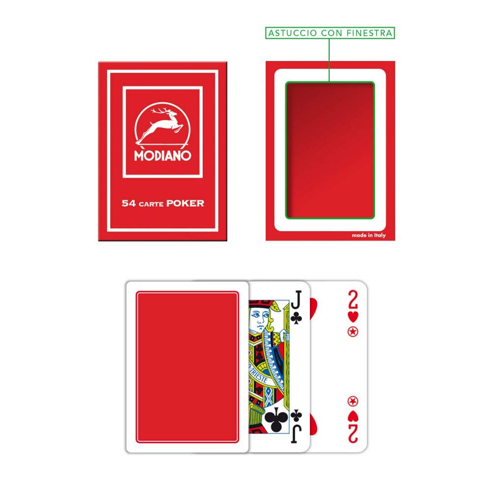 Modiano 301308 Burraco full colour background red