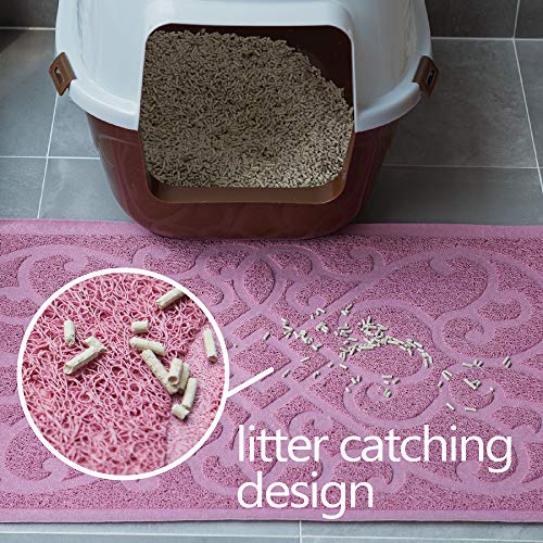 PetLike Cat Litter Mat Kitty Litter Mats for Tray Boxes, Kitty Litter Trapping Mat House Floors Clean (Tan)
