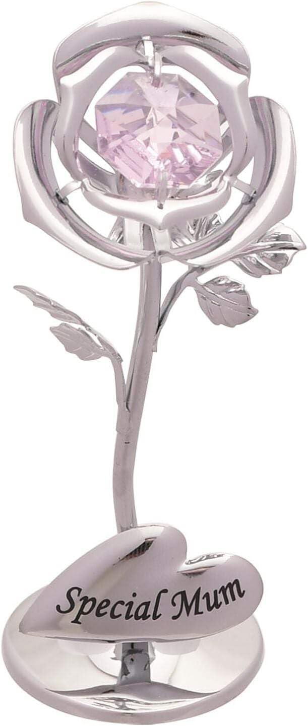 Crystocraft Special Mum Flower with Swarovski Crystals SP351 Celebration Rose