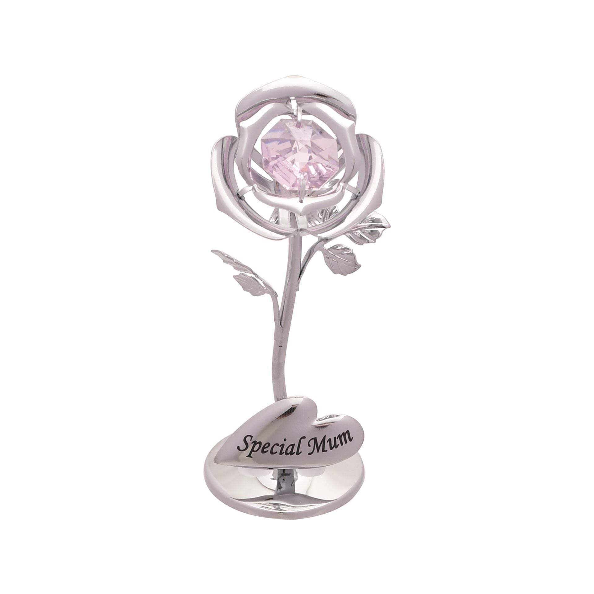 Crystocraft Special Mum Flower with swarovski crystal elements Celebration Rose SP351