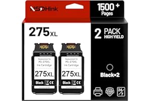 NSDHInk Remanufactured 275XL Ink Cartridges Replacement for Canon Ink 275XL PG 275 XL Black for Canon Pixma TS3500 TS3520 TS3