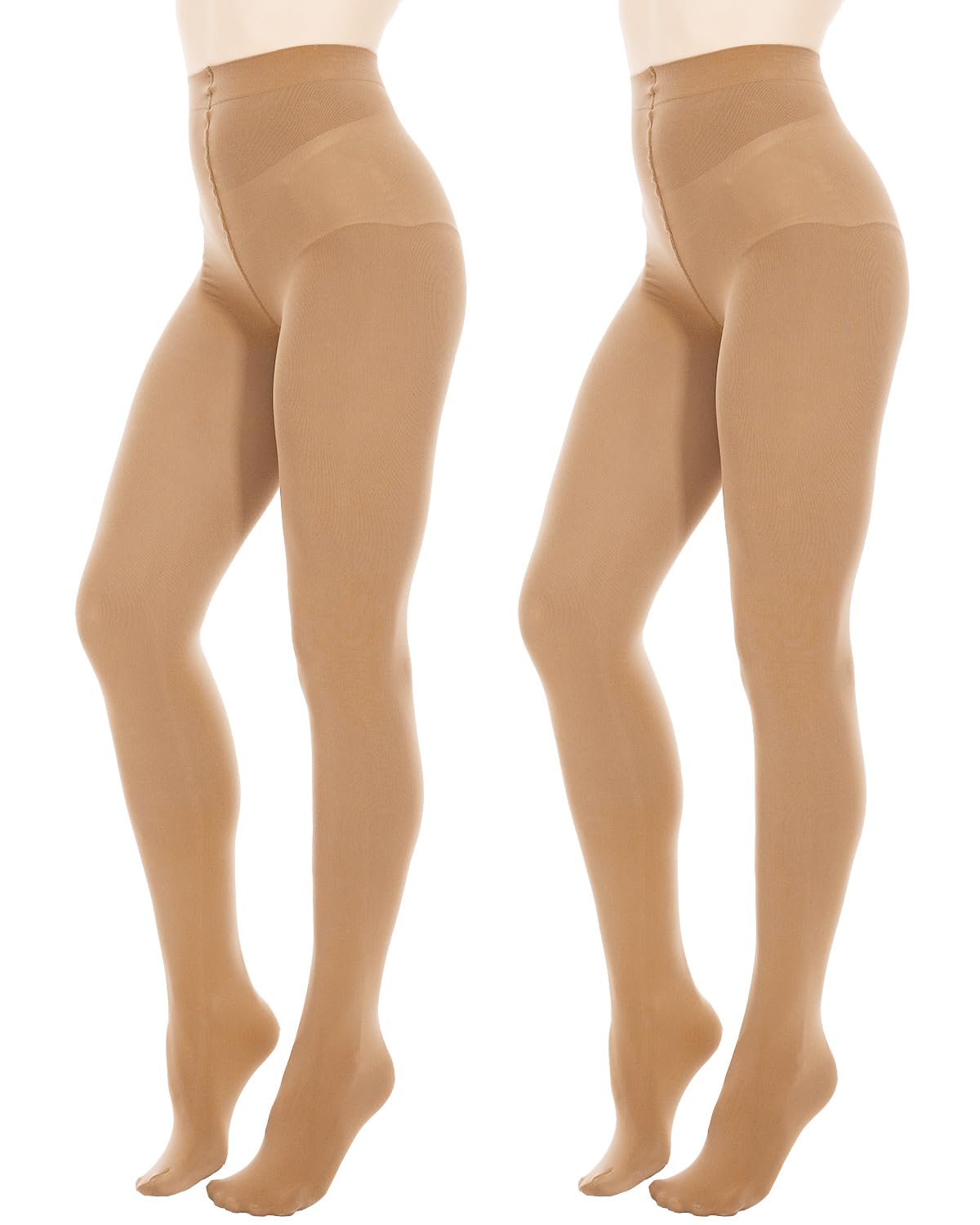 Photo 1 of Citystl Opaque Nude Tights for Women, 80D Tummy Compression Plus Size Tights, Control Top Microfiber Pantyhose for women(Nude-XXL/3XL)