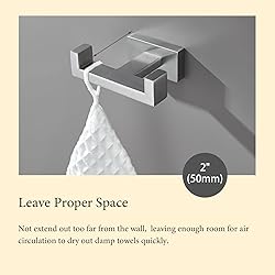 Suyar Double Bath Towel Hook, SUS304 Stainless