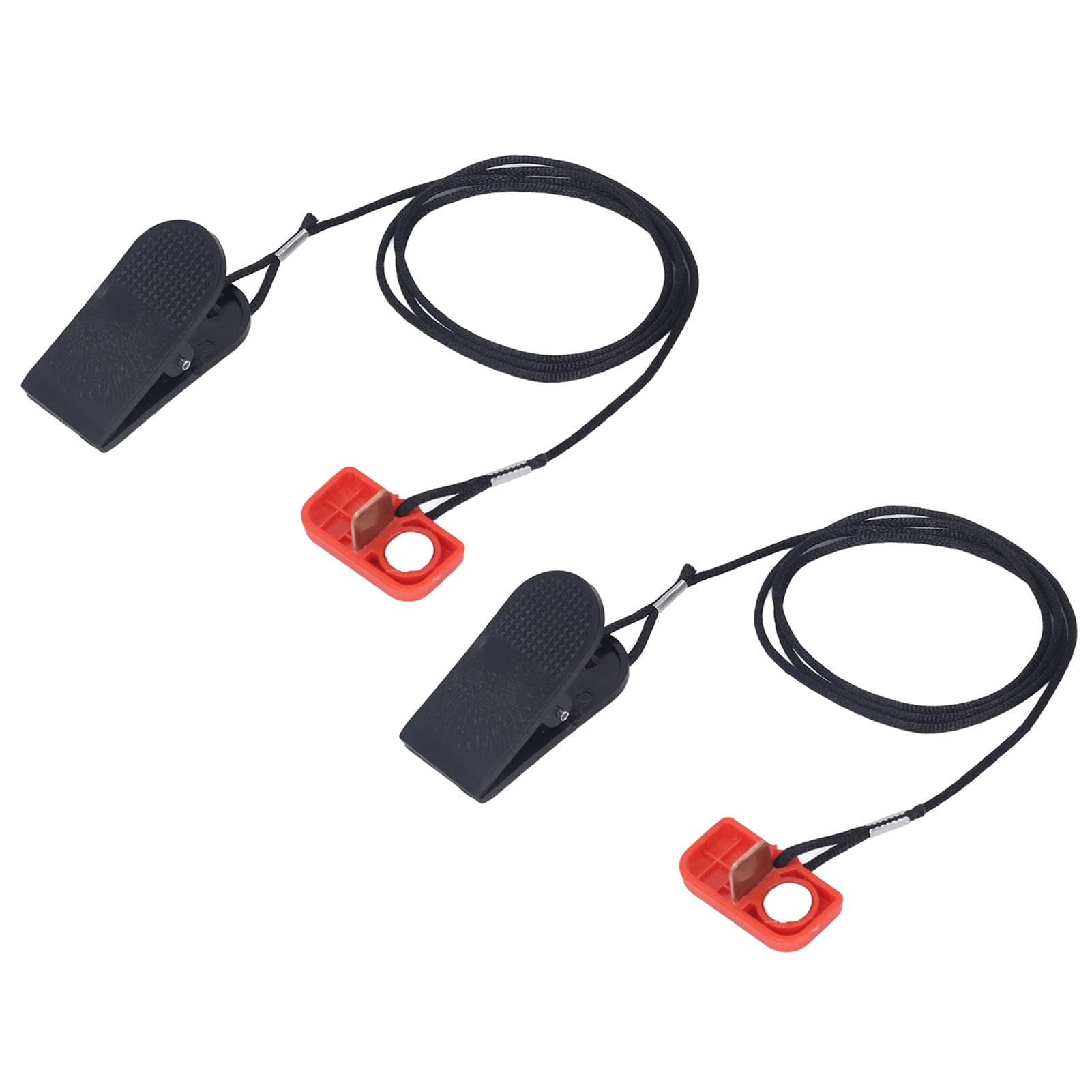 Kuuleyn 2PCS Treadmill Safety Key,Treadmill Parts,Treadmill Safety Switch Emergency Stop Magnet Clip Security Lock Treadmill Start Key Red