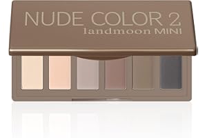 LANDMOON Nude Mini Eyeshadow Palette, 6 Colors Smoky Matte Taupe & Brown Neutral Eye Shadows, Highly Pigmented, Long-Lasting,