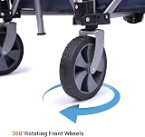 Ohuhu Folding Trolley Wagon 180kg Capacity Heavy Duty Camping Cart Blue view 3