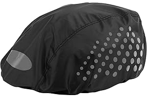 Tibapla Waterproof Helmet Cover, Bicycle Cycling Helmet Cover with Reflective Strip, Bike Helmet Rain Cover with Adjustable B