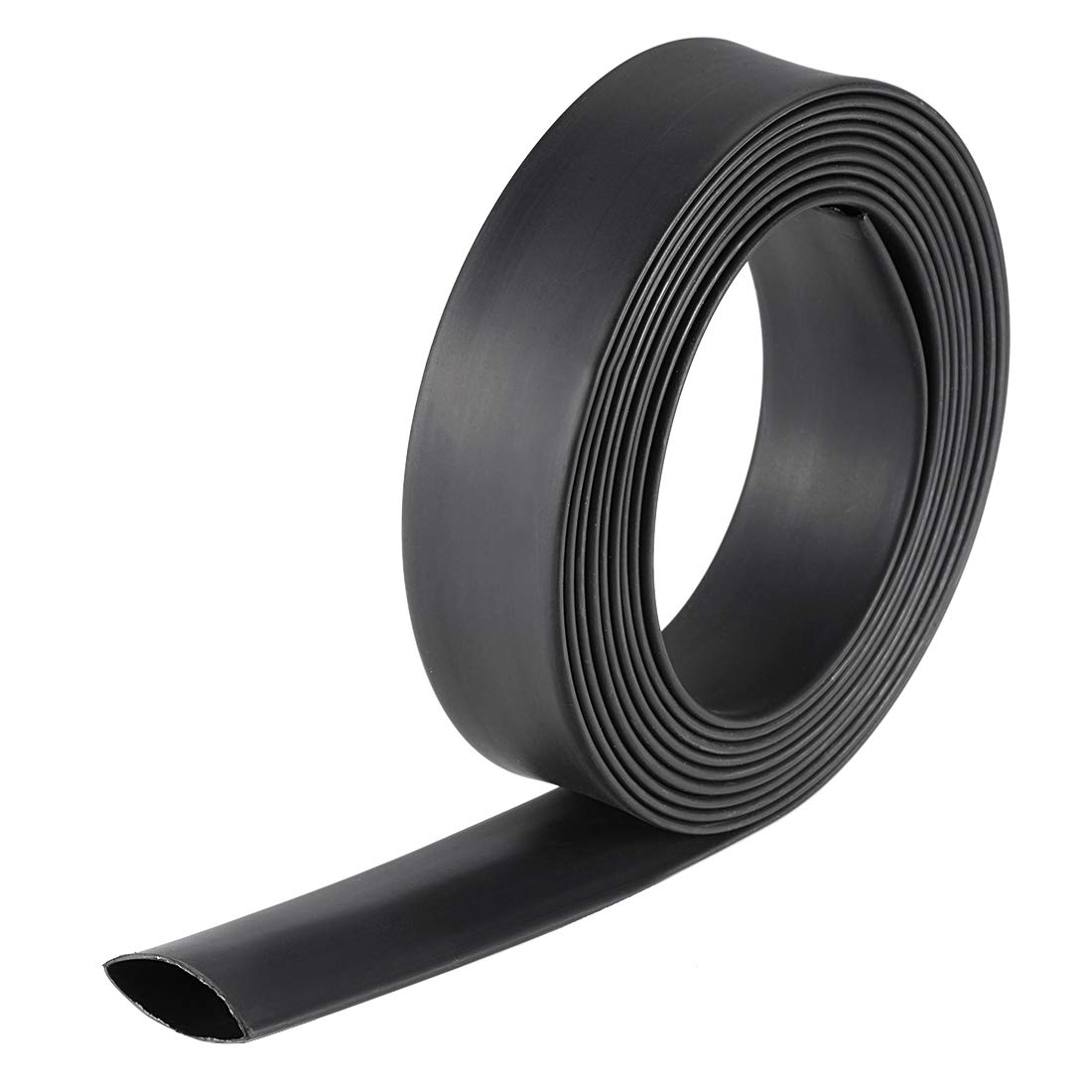 sourcing map Heat Shrink Tubing, 3/4"(19.1mm) Dia 32mm Flat Width 3:1 rate Shrinkable Tube Cable Sleeve 10ft - Black