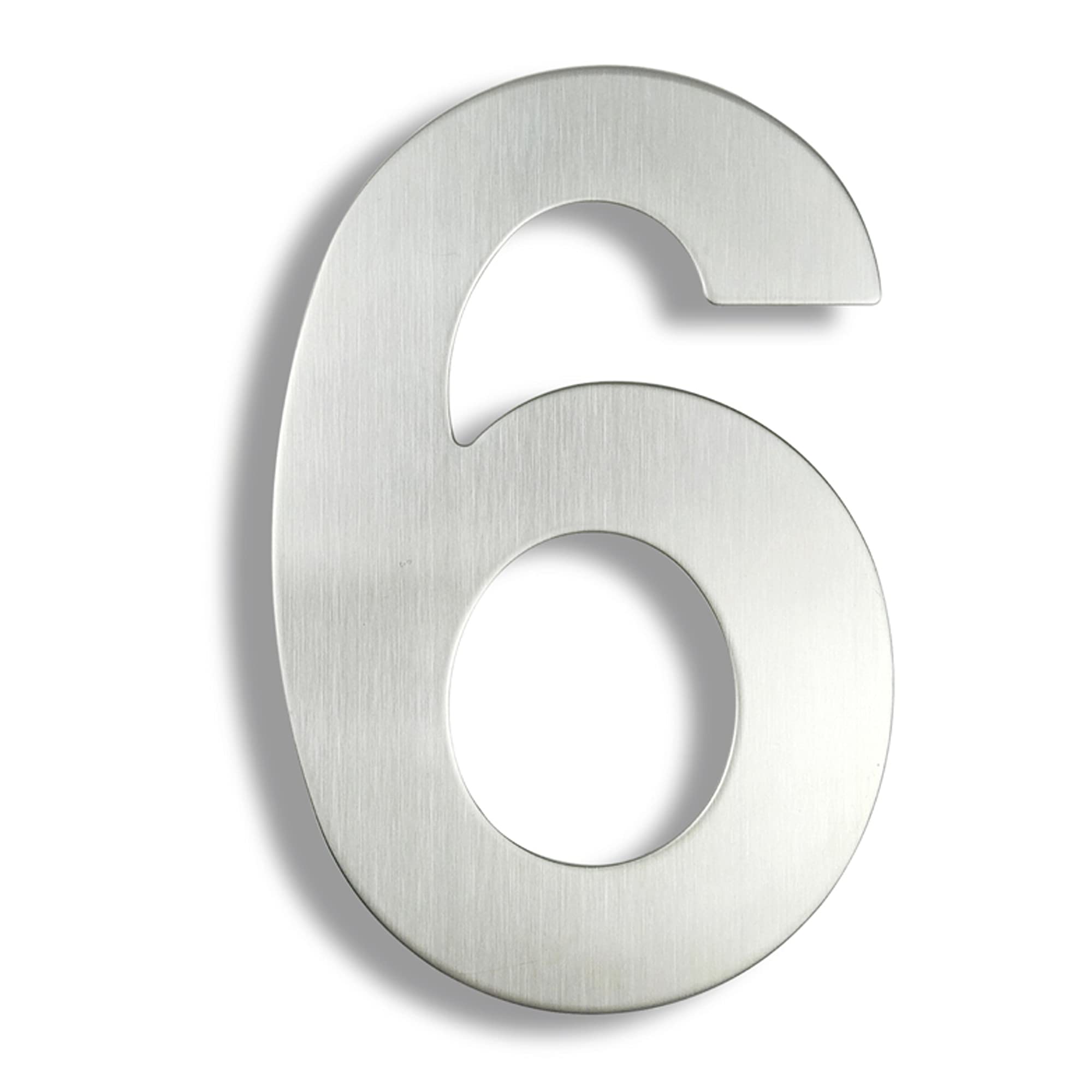 HASWARE 304 Stainless Steel Modern House Number 8 Inch/20cm Stylish Door Alphabet Plaque for Street Home Decor (6, 8 Inch Silver)