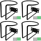 TIHOOD 4PCS Boat Ring Cup Holder Stainless Steel, Wall Mounted Cup Drink Holders for Boat, Universal Cup Holders for Marine, Yacht, Truck, RV, Trailer, Installs on Walls and Rails
