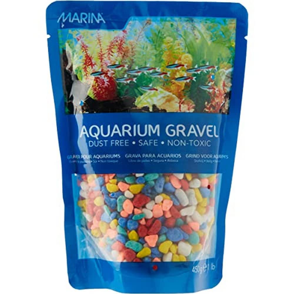 Marina Decorative Aquarium Gravel, 450 g, Rainbow