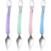 Lallisa 4 Pcs Baby Silicone Spoons Double Head Baby Food Spoon, Multicolor | Baby Training Feeding Spoons, Infant Spoons, Baby Food Scraper Spoons for Infants Toddlers, Soft Tip, Bpa Free