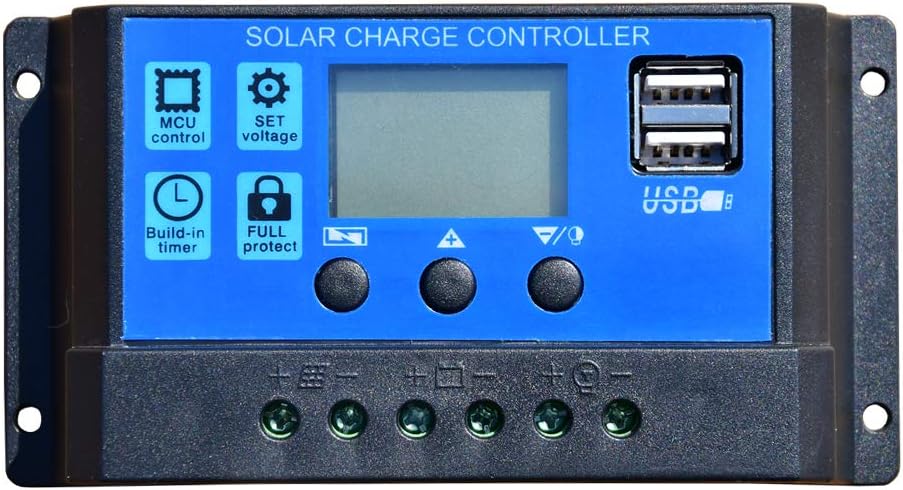 TP-solar Solar Panel Kit 20W 12V Monocrystalline with 10A Solar Charge Controller + Extension Cable with Battery Clips O-Ring Terminal for RV Marine Boat Off Grid System : Garden & Outdoor