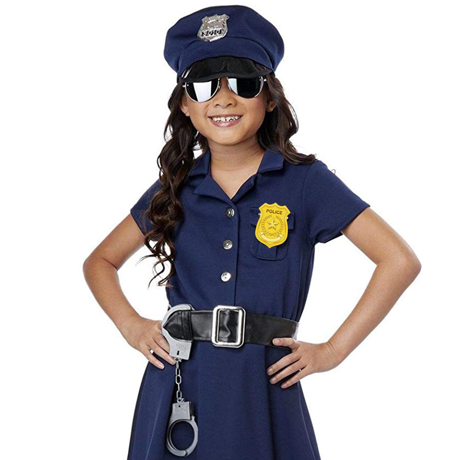 Nametag Stickers for Kids - Police Badge Stickers for Birthday Parties & School Events
