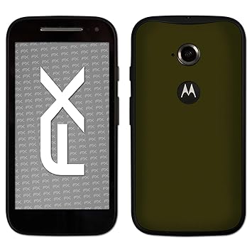 atFolix Skin kompatibel mit Motorola Moto E 2. Generation 2015, Designfolie Sticker (FX-Soft-Olive), Matte Oberfläche