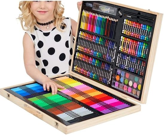 Niños, cepillos, acuarelas, lápices de colores, ceras, cajas de regalo,: Amazon.es: Hogar