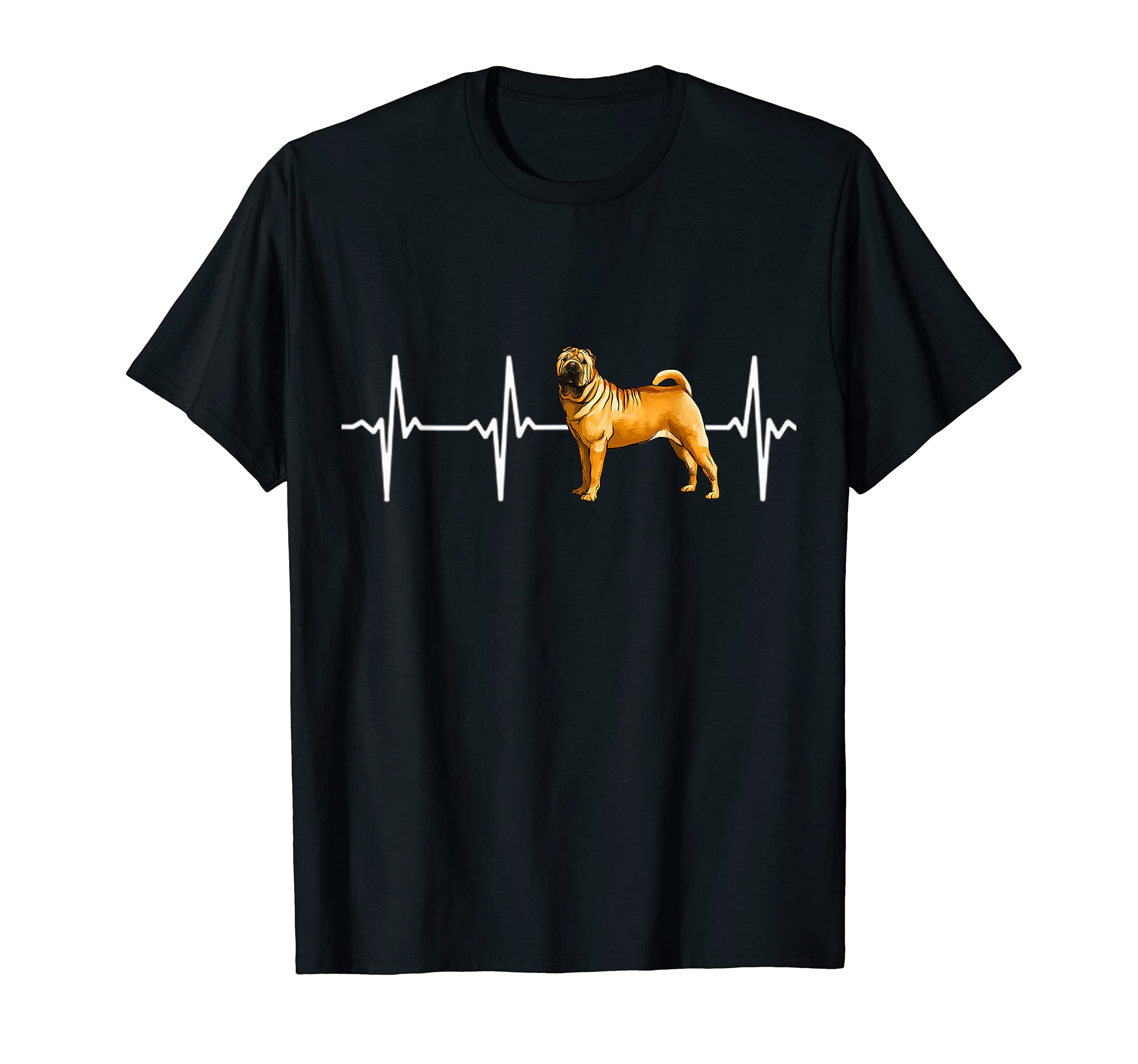 Chinese Shar-Pei Heartbeat Love My Dog T-Shirt