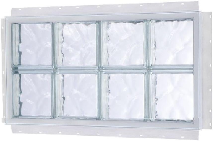NAIL UP Wave Pattern Solid Glass Block Window