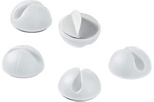 5pcs Desktop Cable Clips Desk Wire Organizer Line Fixer Holder Mo Cord Management Finisher Cable Holder White Convenient and 