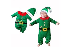 AGQT Baby Boys and Baby Girls Christmas Santa Claus Costumes Size 0-24 Months