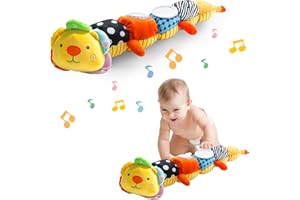 HAPPYTIME Baby Toys 0 to 12 Months Plush Toy Musical Stuffed Animal Infant Sensory Toy Tummy Time Newborn 0-3-6-12 Months Gift