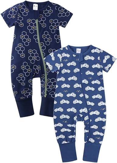 baby boy zipper romper