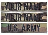 Custom Multicam / Scorpion / OCP Name Tape with Hook Fastener Backing US Army USAF 3pc set