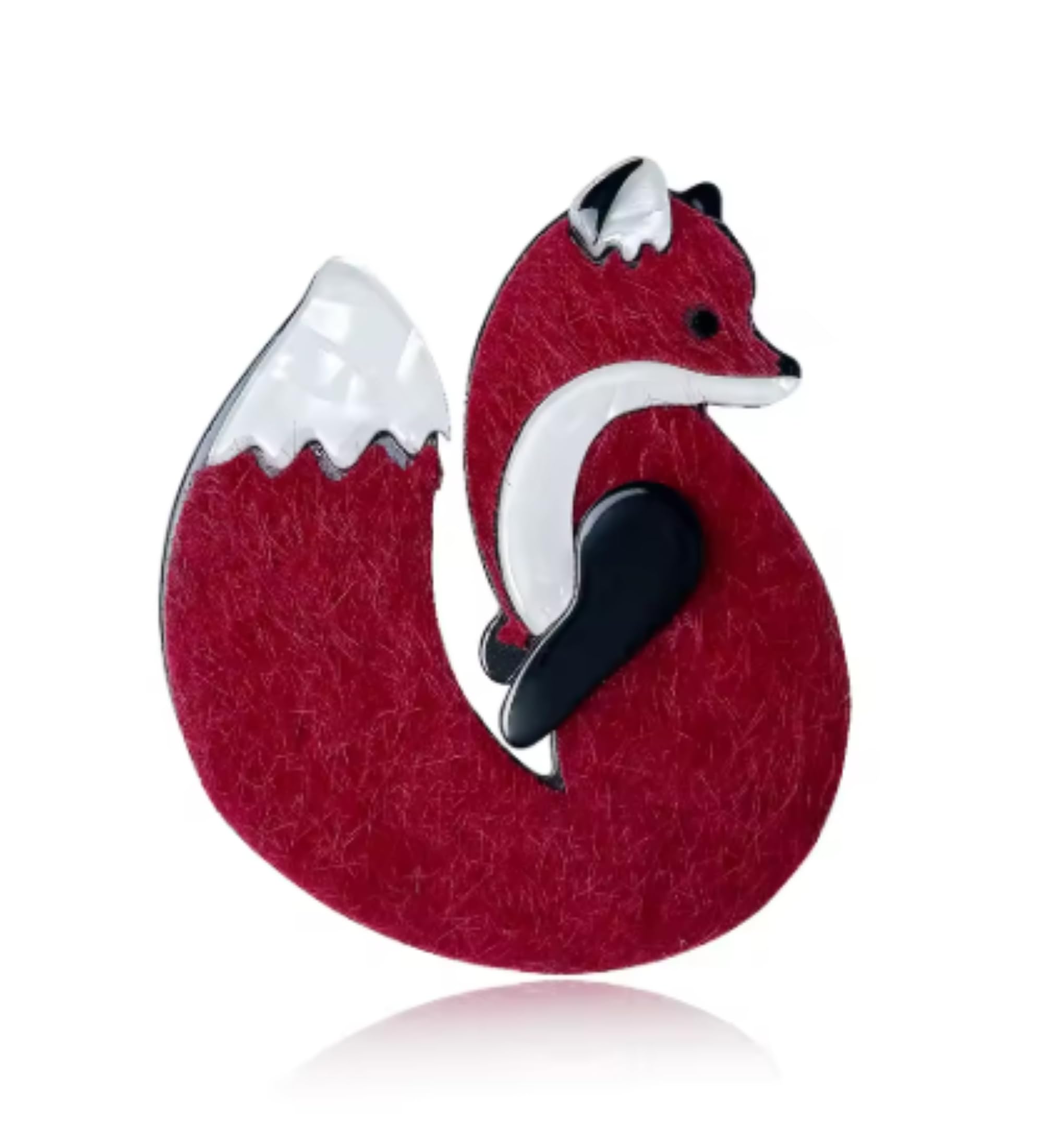 Mrs Fox Costume Brooch, Gift for Her, Acrylic