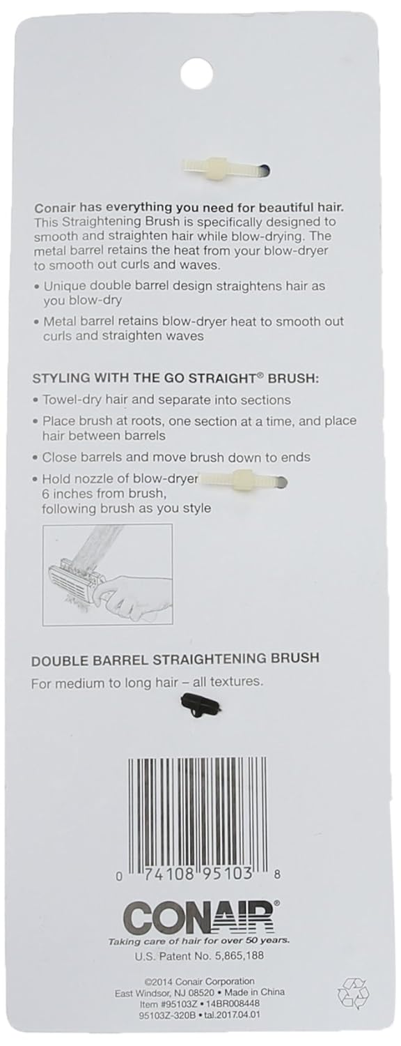 Amazon Com Conair Go Straight Hair Brush Colors May Vary Hair