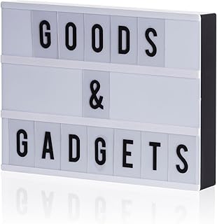 GOODS+GADGETS LED Lichtbox Blockbuster Leuchtbox Light Box Leuchtkasten + USB-Netzteil + 204 Buchstaben & Zeichen