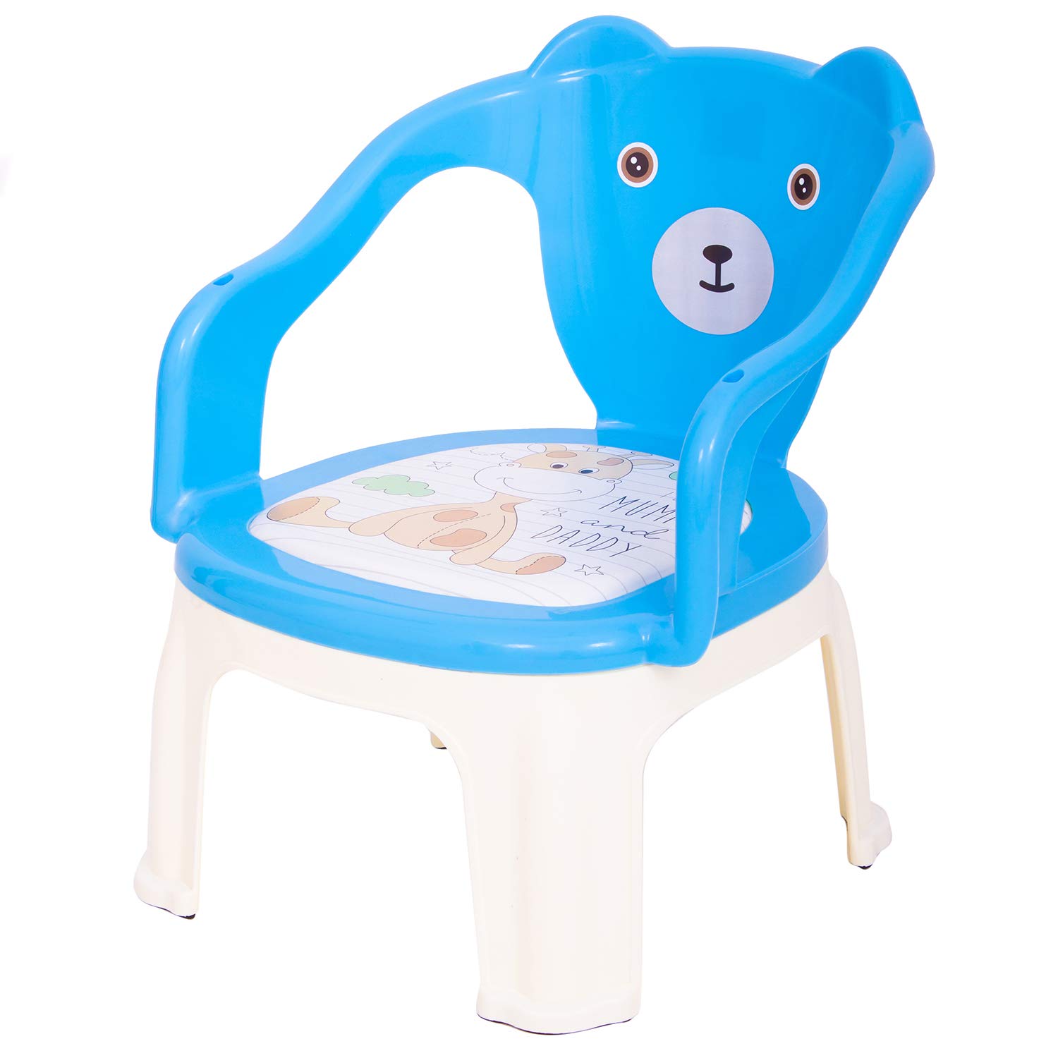 Buy Baybee Portable Small Soft Cushion Plastic Chair For Kids Upto 30 Kg Blue Online At Low Prices In India Amazon In