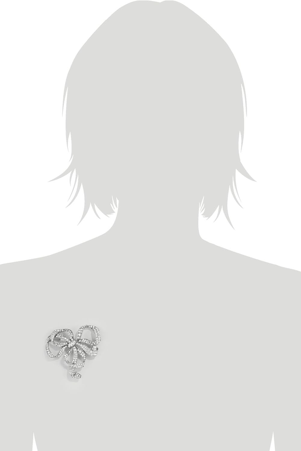 Amazon Com Ben Amun Jewelry Swarovski Crystal Bow Brooch Brooches And Pins Jewelry