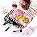 Tatuo 4 Pcs Sequin Makeup Bag Glitter Sequin Purse Rainbow Iridescent Make up Bag Small Reversible Cosmetics Pouch for Women Teacher Graduation Gifts Party Favors