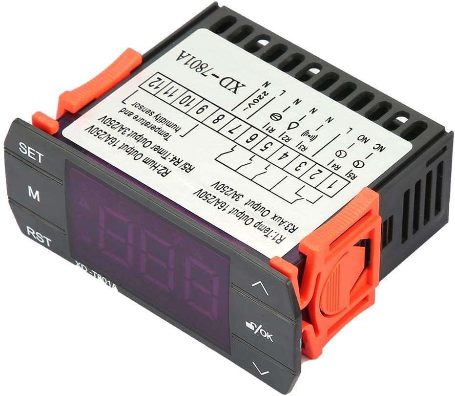 BTIHCEUOT Temperature Controller,100-240VAC Temperature & Humidity ...