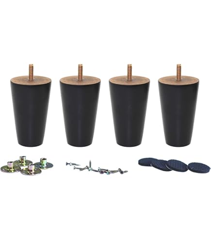4pcs Unfinished Wooden Furniture Legs Replacement Sofa Legs Modern Table Legs For Couches Dressers And Cabinets Wood Construction Sofa Legs - View #2