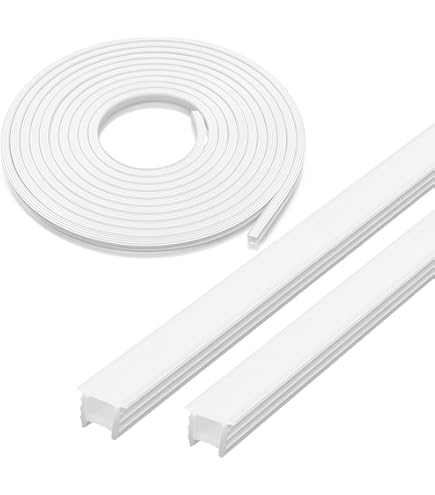 PATIKIL Manicotto In Silicone Per Strisce LED 10mm, 2 Pezzi Da 5 Metri, Guaina Protettiva Impermeabile IP67 Trasparente Per 5050/5630/5730