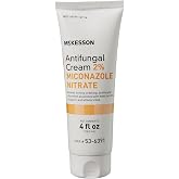 McKesson Antifungal Cream, 2% Miconazole Nitrate, Burning, 4 oz, 1 ct | Relieves Itching, Cracking from Jock Itch, Ringworm and Athlete Foot