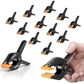 EMART 12Pcs Spring Clamps 4.5 Inch Heavy Duty Clamps Plastic Backdrop Clips | Large Backdrop Clamps for Backdrop Stand, Balloon arch, Pool Cover, Photography Studio, Woodworking, Crafts, Drawing, Garden