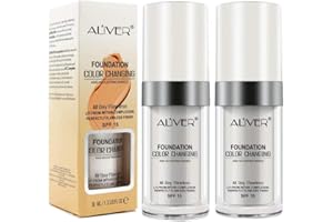 SEFUDUN Concealer Cover Cream, Flawless Colour Changing Warm Skin Tone Foundation Makeup, Base Nude Face Liquid Cover Concealer (2 pcs)