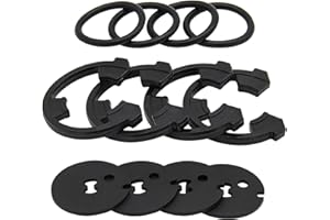 RURBRIN (12PCS) 7204362 Gasket & 3/4" Water Softener Clip and O-Ring Kit Fit for Most GE Kenmore Eco Pure Eco Water Softener, Replace Parts 7116713 and 7170288 for 7337571 & 7337563 Kit