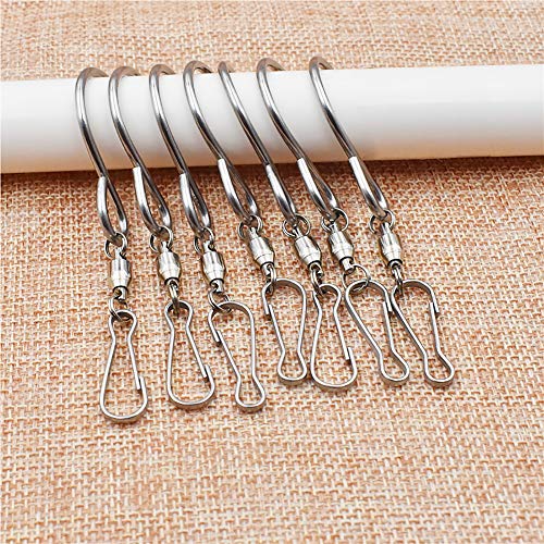 CandyHome Swivel Hook Clips for Hanging Wind Spinners, Wind Chimes, Crystal Twisters and Party Supply (6 Pack)