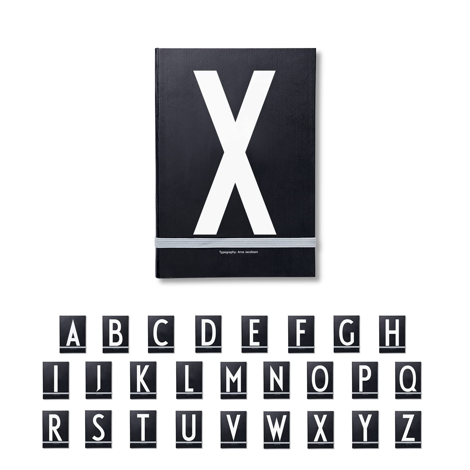 Design Letters Personalised Black Notebook (A-Z) | 2025 Diary A5 | Hardcover A5 Notebook with Ribbon Bookmark | Ideal as Journal, Diary, Planner | 2025 Journal with 146 Pages for Office, School, Home