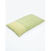 EDMILE Adjustable Buckwheat Pillow, Buckwheat Neck Pillows for Sleeping, Neck and Shoulder Relief for Full Body Support with Removable Pillow Covers, 19x11 Inch, Green