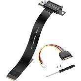 SinLoon M.2 M-Key PCI-E4.0 2280 NGFF to PCIe X4 Extender Cable M2 to PCI-E 4X Female Riser Cable for M2 2230 (M.2 180 Degree)