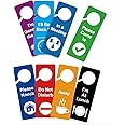 8 PCS 3.5x9.5'' Door Hanger Tags Sign Office Work in a Meeting Do Not Disturb Away Lunch Double Side Hanger Tags Sign